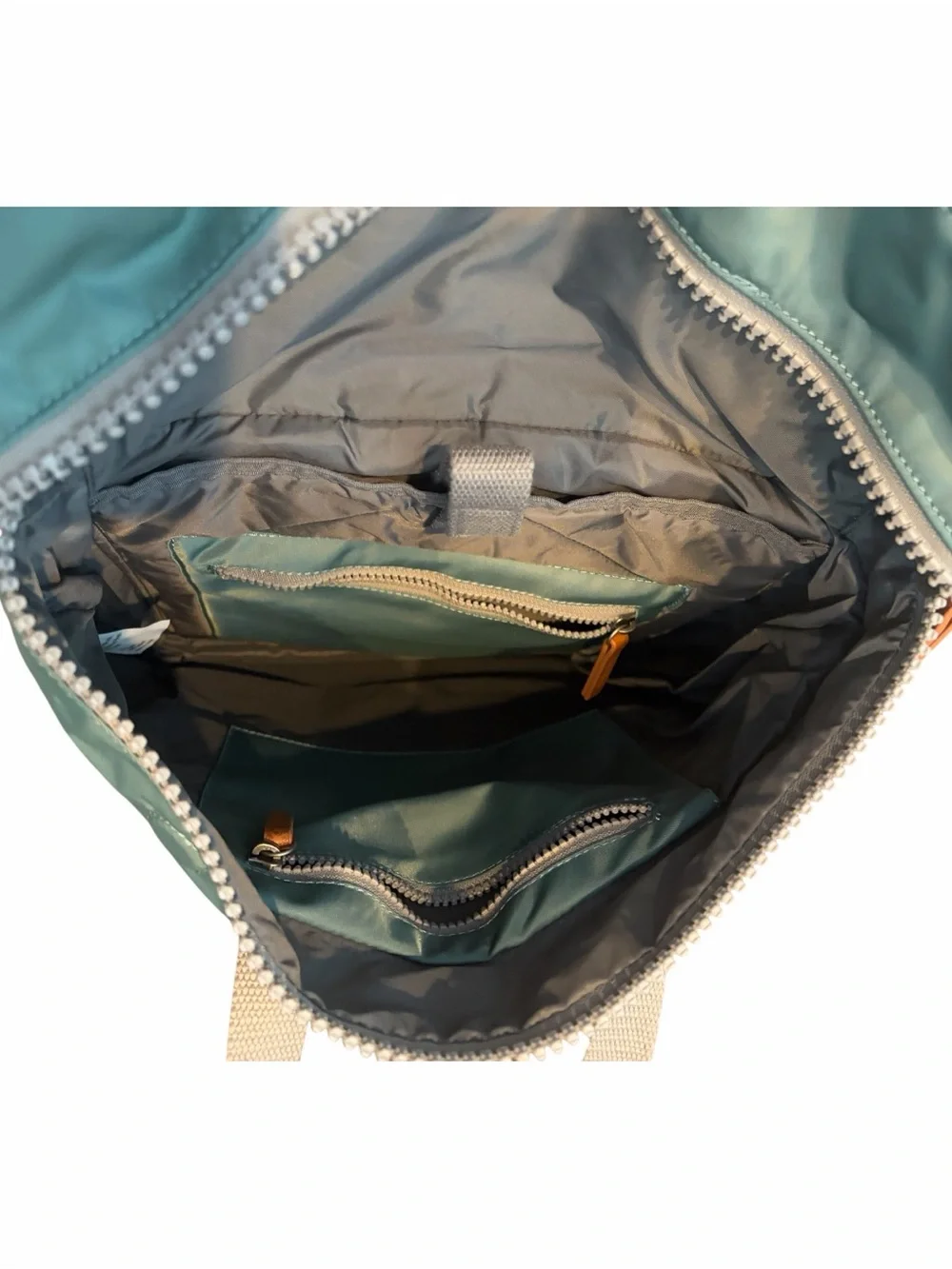 ORI London Canfield B Large Roll Top Backpack Teal Sage Green